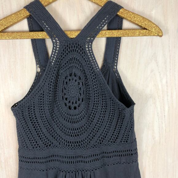 Athleta Asphalt Racerback Shiloh Crochet Knit Knee Length Casual Dress - Small - Picture 6 of 11